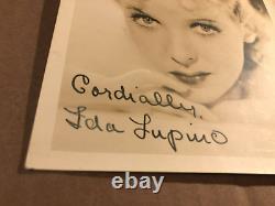 Ida Lupino Stunning Very Rare Very Early Autographed Photo 30s High Sierra