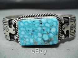 Important High Grade Albert Jake Navajo Turquoise Sterling Silver Bracelet