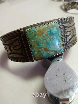Ingot Navajo Cuff Landers Ultra Fine Stampped Signed Heavy High Quality Killer