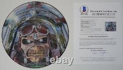 Iron Maiden Aces High X5 Band Signed Autograph Picture Disc LP BECKETT Certified