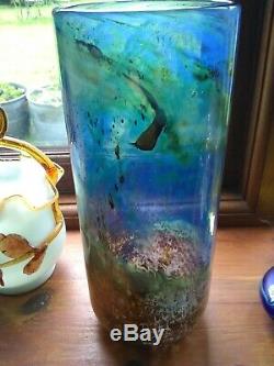 Isle Of Wight Vase Signed by Michael Harris 26 cm high