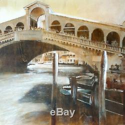 Italian Painting Rialto Bridge Venice Original Antonio Sgarbossa High Quality