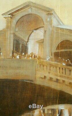 Italian Painting Rialto Bridge Venice Original Antonio Sgarbossa High Quality