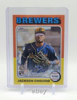 JACKSON CHOURIO 2024 Topps Heritage High Number REAL ONE On Card Autograph RC