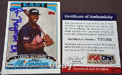 JASON HEYWARD High School Rare Auto Signed 2006 TOPPS RC Autograph AFLAC PSA/DNA