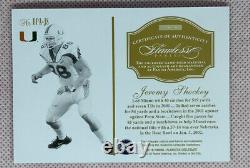 JEREMY SHOCKEY 2018 Flawless Collegiate Gold GAME USED Dual Patch AUTO /25