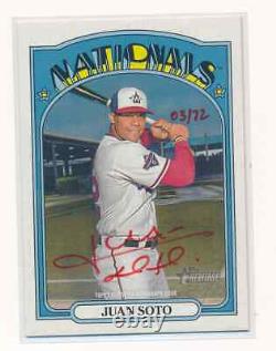 JUAN SOTO 2021 Topps Heritage High Real One Red Ink Auto Autograph /72 NATIONALS