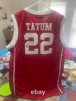 Jayson Tatum Signed Official Throwback High School Jersey With Jsa With Tags