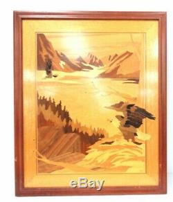 Jeff Nelson Hudson River Wood Inlay HIGH COUNTRY HOME 28 x 34 picture