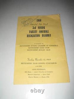 Jesse Owens Signed Autographed Original 1960 High School Football Program (518)