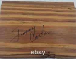 Jimmy Carter Signed Authentic Piece Of Plains High School With COA