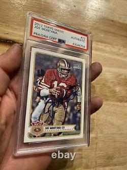 Joe Montana PSA Topps Autograph Collector Card #72 DNA Authentic HIGH END INVEST