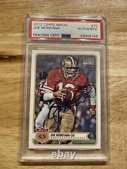 Joe Montana PSA Topps Autograph Collector Card #72 DNA Authentic HIGH END INVEST