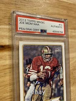 Joe Montana PSA Topps Autograph Collector Card #72 DNA Authentic HIGH END INVEST