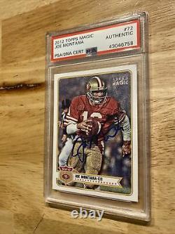 Joe Montana PSA Topps Autograph Collector Card #72 DNA Authentic HIGH END INVEST