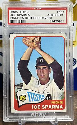 Joe Sparma PSA DNA Signed 1965 Topps Autograph Detroit Tigers