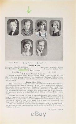 John Wayne Twice Signed 1924 Glendale Union High School Yearbook BAS #A72828