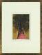 Joichi HOSHI Woodblock print HIGH TREETOP RED Tree Signed