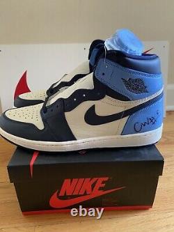 Jordan 1 Coby White Signed UNC Chicago Bulls Obsidian Retro High Autographed