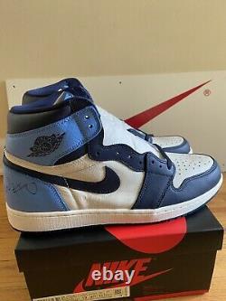 Jordan 1 Coby White Signed UNC Chicago Bulls Obsidian Retro High Autographed