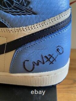 Jordan 1 Coby White Signed UNC Chicago Bulls Obsidian Retro High Autographed