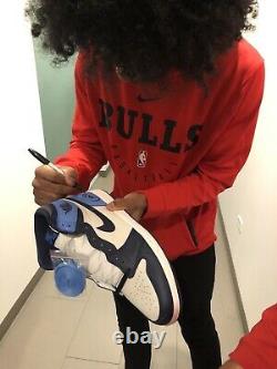 Jordan 1 Coby White Signed UNC Chicago Bulls Obsidian Retro High Autographed