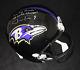 Justin Tucker Autographed Baltimore Ravens Mile High Fs Full Size Helmet Jsa Coa