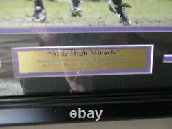 Justin Tucker Autographed Signed Large Framed Photo Mile High Miracle 1-12-13