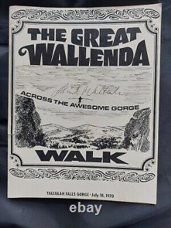 Karl Wallenda 1976 Biography and SIGNED July 18, 1970 high wire walk Program