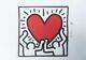 Keith Haring Heart, Love (Untitled). Signed, High Quality Color Lithograph