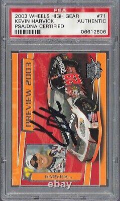 Kevin Harvick Authentic Autograph Signed 2003 Wheels High Gear Race Card 6612806