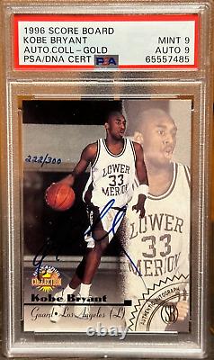 Kobe Bryant RC Autographed Lucky #222/300 Lower Merion High PSA 9 Auto 9 RARE