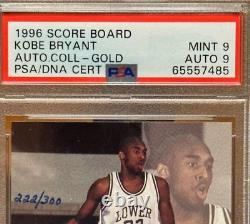 Kobe Bryant RC Autographed Lucky #222/300 Lower Merion High PSA 9 Auto 9 RARE