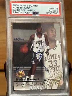 Kobe Bryant RC Autographed Lucky #222/300 Lower Merion High PSA 9 Auto 9 RARE