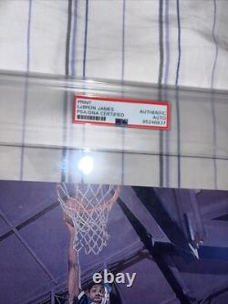 LEBRON JAMES Signed 8x8.5 Photo High School EARLY Autograph PSA/DNA RARE SLAB