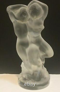 Lalique Crystal Paperweight 5 1/2 High, Young Nude Maiden