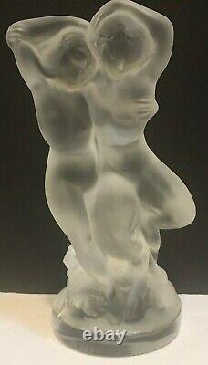 Lalique Crystal Paperweight 5 1/2 High, Young Nude Maiden