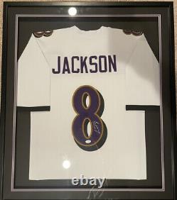 Lamar Jackson Baltimore Ravens Autographed Signed & Framed JSA COA High Quality