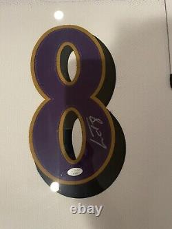 Lamar Jackson Baltimore Ravens Autographed Signed & Framed JSA COA High Quality
