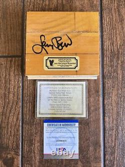 Larry Bird Signed Authentic Gym Floor Spring Valley High School PSA Autographed