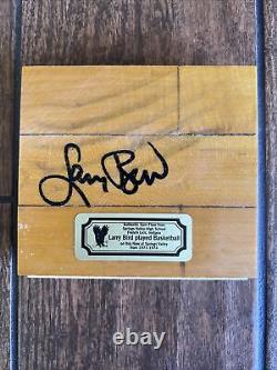 Larry Bird Signed Authentic Gym Floor Spring Valley High School PSA Autographed