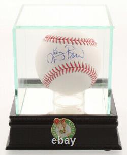 Larry Bird Signed OML Baseball with High Quality Display Case & Pin Larry Bird