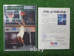 LeBRON JAMES High School Signed Photo BECKETT SLABBED Spence Grad PSA/DNA LOA