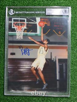 LeBRON JAMES High School Signed Photo BECKETT SLABBED Spence Grad PSA/DNA LOA