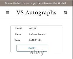 LeBron James Signed Autographed 10x8 St. Vincent-St. Mary High School VSA COA