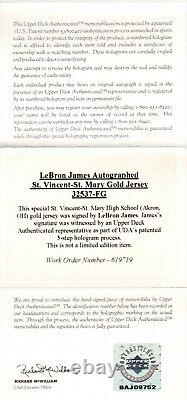 LeBron James Signed St. Vincent St. Mary High School Jersey UDA Upper Deck COA
