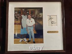 Lebron James Autograph Signed Cut & Framed High School Photo King James BAS