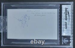 Lebron James Beckett Auto Index Card 2002 High School Bas Certified Autograph 10