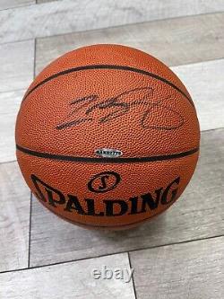 Lebron James Signed UDA Basketball 1/10/08 Career High 19 Rebounds NBA Game Ball