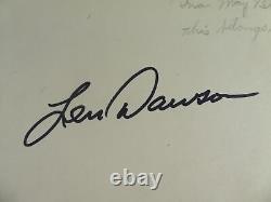 Len Dawson Signed Autographed 1950 Chronicle Alliance High School Yearbook HOF